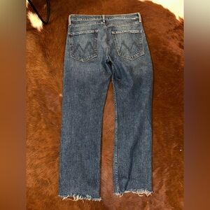 Mother ankle fray jeans